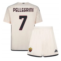 AS Roma Lorenzo Pellegrini #7 Vonkajší Detský futbalový dres 2023-24 Krátky Rukáv (+ trenírky)